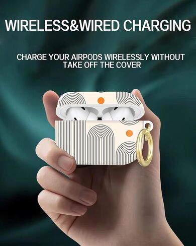 متوافق مع غطاء حافظة AirPod Pro الجيل الثاني/الأول مع سلسلة مفاتيح، حافظة سماعة رأس لاسلكية واقية كاملة مضادة للصدمات لجهاز Airpod Pro 2023/2022/2019 (كرة القدم) in Kuwait