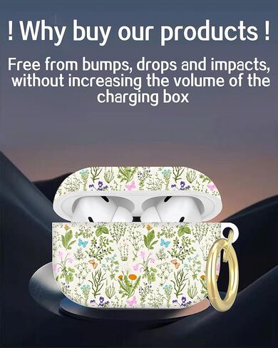 متوافق مع غطاء حافظة AirPod Pro الجيل الثاني/الأول مع سلسلة مفاتيح، حافظة سماعة رأس لاسلكية واقية كاملة مضادة للصدمات لجهاز Airpod Pro 2023/2022/2019 (أحمر أبيض) in Kuwait