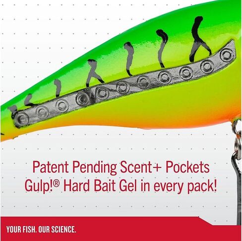 Berkley Scented Flicker Shad Pro 3 Pack Fishing Lure, Red Tiger, 3/16 oz, 2in | 5 cm, Size, Profile and Dive Depth Imitates Real Shad, Equipped with Fusion19 Hook in Saudi Arabia