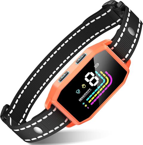 Dog Bark Collar, Anti Barking Training Collar with Beep Vibration Shock for Large Medium Small Dogs,Bark Shock Collar with 8 Adjustable Sensitivity IP67 Waterproof(Black) in Saudi Arabia