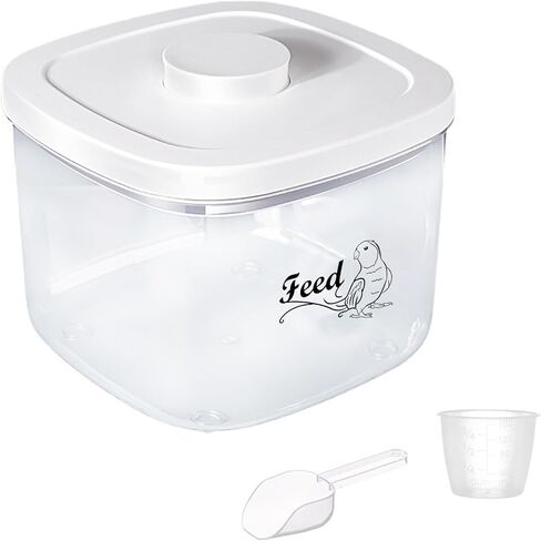 Airtight Cat Food Storage Container,5.28QT|5L Cat Food Container,Clear Cat Food Bin with Measuring Cup,POP container for Pet Food,hold up to 5~6 lb Dry Cat Dog Food-BPA Free in Saudi Arabia