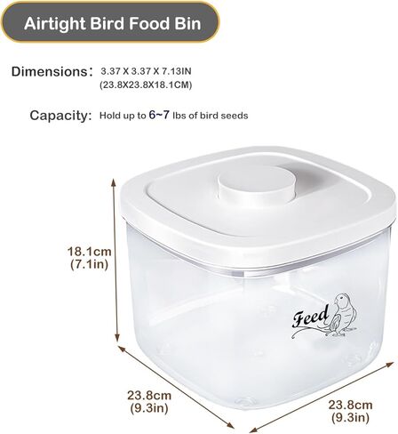 Airtight Cat Food Storage Container,5.28QT|5L Cat Food Container,Clear Cat Food Bin with Measuring Cup,POP container for Pet Food,hold up to 5~6 lb Dry Cat Dog Food-BPA Free in Saudi Arabia