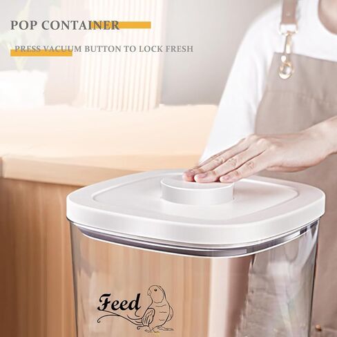 Airtight Cat Food Storage Container,5.28QT|5L Cat Food Container,Clear Cat Food Bin with Measuring Cup,POP container for Pet Food,hold up to 5~6 lb Dry Cat Dog Food-BPA Free in Saudi Arabia