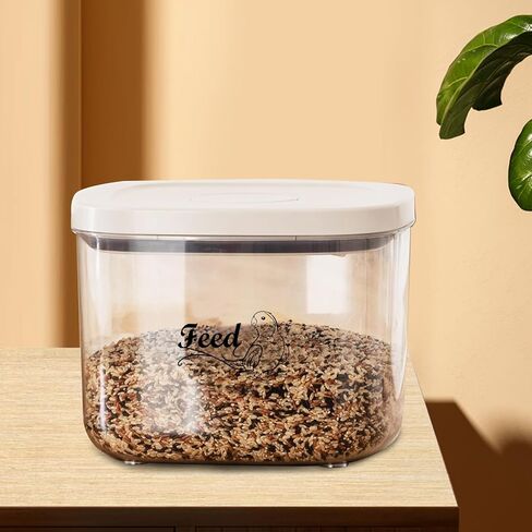 Airtight Cat Food Storage Container,5.28QT|5L Cat Food Container,Clear Cat Food Bin with Measuring Cup,POP container for Pet Food,hold up to 5~6 lb Dry Cat Dog Food-BPA Free in Saudi Arabia