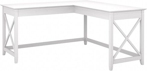 Bush Furniture Key West L Shaped Desk, 60-inch Modern Farmhouse Writing Desk for Home Office in Kuwait