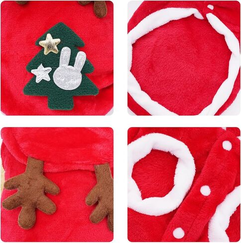 Dog and Cat Christmas Costume，Puppy Christmas Elk Costume，Small and Medium-Sized Cat and Dog Christmas Role-Playing Costumes(Medium) in Saudi Arabia
