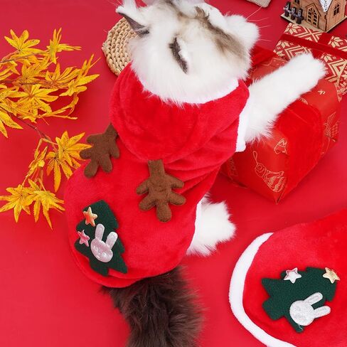 Dog and Cat Christmas Costume，Puppy Christmas Elk Costume，Small and Medium-Sized Cat and Dog Christmas Role-Playing Costumes(Medium) in Saudi Arabia