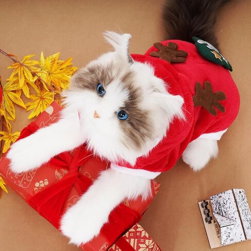 Dog and Cat Christmas Costume，Puppy Christmas Elk Costume，Small and Medium-Sized Cat and Dog Christmas Role-Playing Costumes(Medium) in Saudi Arabia