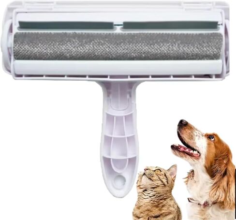 Roller Pet Hair Remover and Reusable Lint Roller - Cat and Dog Hair Remover for Furniture - Multi-Surface Fur Removal Tool - Remove and Dispose of Hair - Washable Lint Roller Easy to Use (Red) in Saudi Arabia