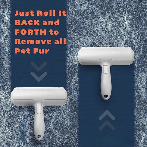 Roller Pet Hair Remover and Reusable Lint Roller - Cat and Dog Hair Remover for Furniture - Multi-Surface Fur Removal Tool - Remove and Dispose of Hair - Washable Lint Roller Easy to Use (Red) in Saudi Arabia