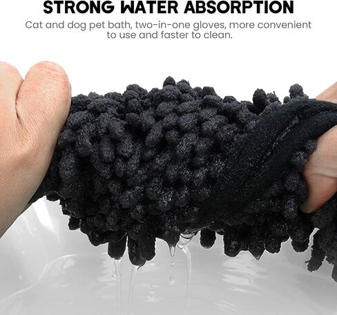 Grooming Gloves for Dogs and Cats - Paw Cleaning Mitt, Pet Hair Removal Glove, Suitable for Long/Short/Poodle Fur (Green) in Saudi Arabia