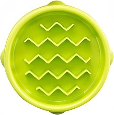 Premium Slow Feeder Cat Bowl - Green - Promotes Healthy Eating Habits in Saudi Arabia