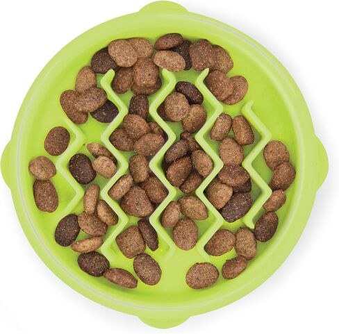 Premium Slow Feeder Cat Bowl - Green - Promotes Healthy Eating Habits in Saudi Arabia