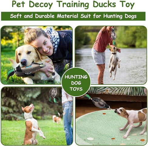 لعبة البطة من Heuyrao لتدريب الكلاب على صيد الطيور المائية، لعبة البطة الرغوية التفاعلية للكلاب، تحاكي ألعاب البطة الميتة الممتصة للصدمات مناسبة للجراء أو كلاب الصيد البالغة in Kuwait