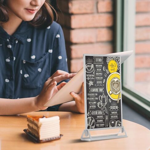 18 Pieces Frames Table Numbers Clear Table Sign Double Sided Picture Frame Table Number Holder Acrylic Sign Holder for Wedding Table Numbers, Menu Holder, Photo Frame (Rose Gold, 5 x 7 Inches) in Saudi Arabia