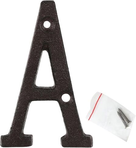 roslyong 3 Inch House Letter, Address Letter for Outdoor Signs, Cast Iron Metal Number, Vintage Solid Metal Mailbox Letter Number, Black Home Letter A in Saudi Arabia