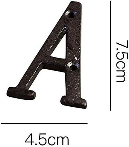 roslyong 3 Inch House Letter, Address Letter for Outdoor Signs, Cast Iron Metal Number, Vintage Solid Metal Mailbox Letter Number, Black Home Letter A in Saudi Arabia