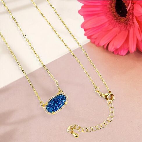 قلادة دروزي، سلسلة أنيقة للنساء، مطلية بالذهب عيار 14 قيراط (وردي) in Kuwait