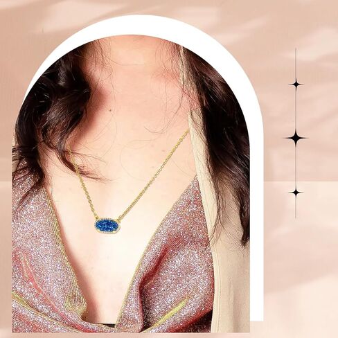 قلادة دروزي، سلسلة أنيقة للنساء، مطلية بالذهب عيار 14 قيراط (وردي) in Kuwait