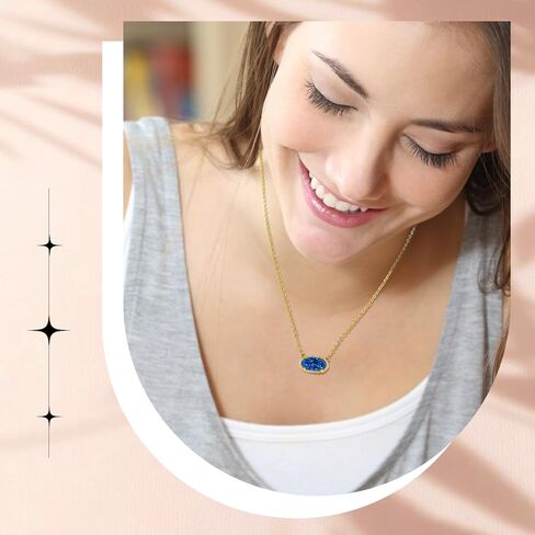 قلادة دروزي، سلسلة أنيقة للنساء، مطلية بالذهب عيار 14 قيراط (وردي) in Kuwait