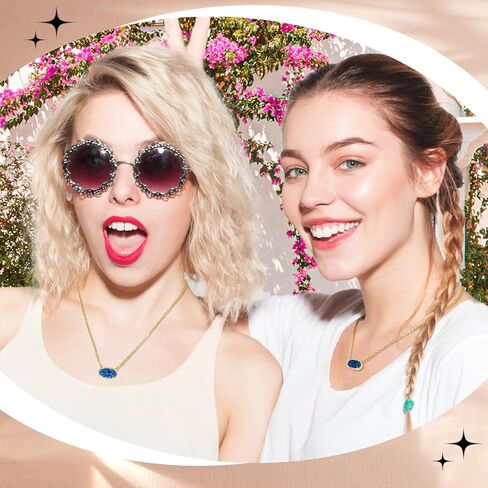 قلادة دروزي، سلسلة أنيقة للنساء، مطلية بالذهب عيار 14 قيراط (وردي) in Kuwait