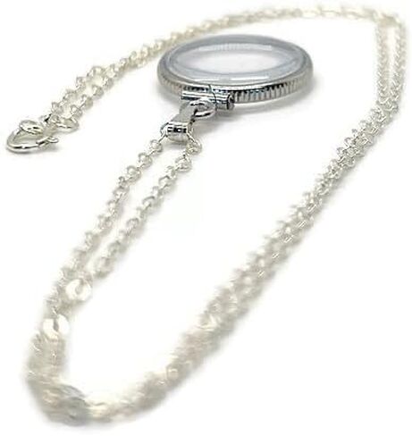 Empty Customizable Dime Size Handmade Sterling Silver Lucite Shaker Locket, Necklace w/FREE SCREWDRIVER Waiting For Your Little Treasures. FREE GIFT BOX (Add 18 in. Cable chain) in Saudi Arabia