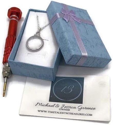 Empty Customizable Dime Size Handmade Sterling Silver Lucite Shaker Locket, Necklace w/FREE SCREWDRIVER Waiting For Your Little Treasures. FREE GIFT BOX (Add 18 in. Cable chain) in Saudi Arabia
