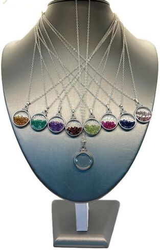 Empty Customizable Dime Size Handmade Sterling Silver Lucite Shaker Locket, Necklace w/FREE SCREWDRIVER Waiting For Your Little Treasures. FREE GIFT BOX (Add 18 in. Cable chain) in Saudi Arabia