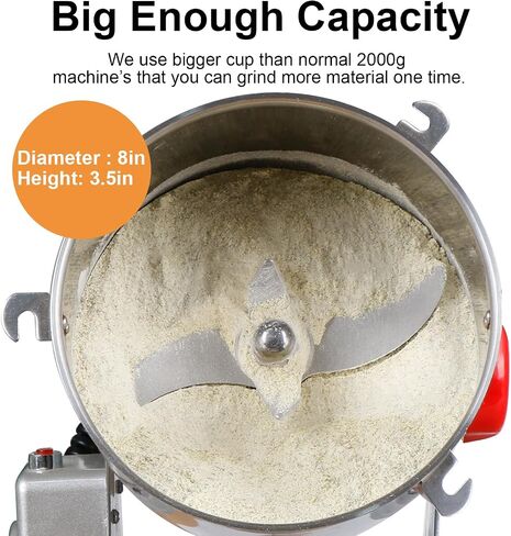 Grain Flour Mill Grinder Electric,550g Food Spice Powder Wheat Maker Stainless Steel Rice Bread for Kitchen Home Commercial Pepper Coffee Corn Nut Dry in Kuwait