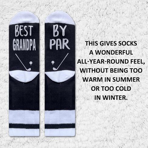 Best Uncle Golf Socks, Best Uncle By Par, Gift for Uncle, Novelty Gift for Thanksgiving Christmas Birthday, 1 Pair-18 in Saudi Arabia