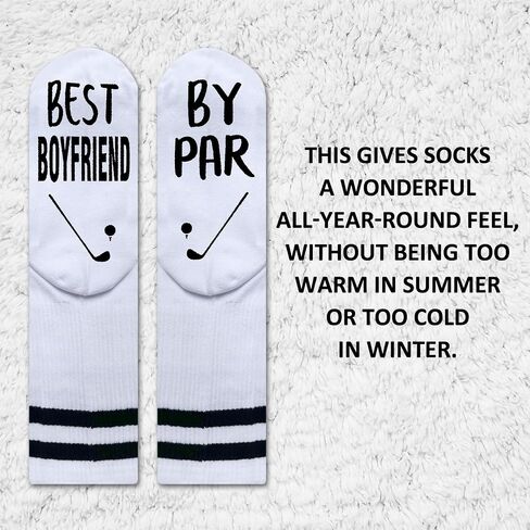 Best Uncle Golf Socks, Best Uncle By Par, Gift for Uncle, Novelty Gift for Thanksgiving Christmas Birthday, 1 Pair-18 in Saudi Arabia