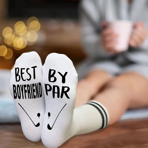 Best Uncle Golf Socks, Best Uncle By Par, Gift for Uncle, Novelty Gift for Thanksgiving Christmas Birthday, 1 Pair-18 in Saudi Arabia