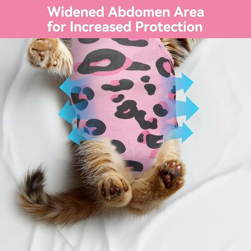 3 PCS Cat Recovery Suit for Spay Abdominal Wounds Female, Cat Onesie for Cats After Surgery, Cat Surgery Recovery Suit Breathable E-Collar Alternative Kitten Onesie for Cats Anti Licking in Saudi Arabia