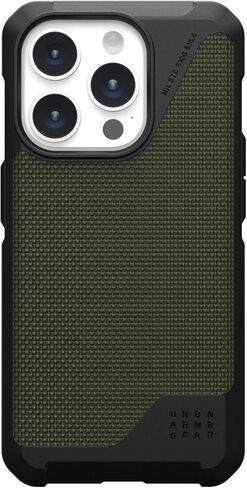 URBAN ARMOR GEAR UAG [إصدار محدث] متوافق مع حافظة iPhone 15 Pro مقاس 6.1 بوصة Metropolis LT Kevlar Olive مغناطيس مدمج متوافق مع شحن MagSafe غطاء واقٍ متين من الدرجة العسكرية مقاوم للسقوط in Saudi Arabia