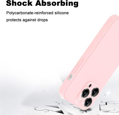متوافق مع حافظة iPhone 13 Pro Max مقاس 6.7 بوصات، عدسة كاميرا جديدة مطورة مقاومة للصدمات من الدرجة العسكرية توفر حماية كاملة للجسم للرجال والنساء (وردي فاتح) in Saudi Arabia