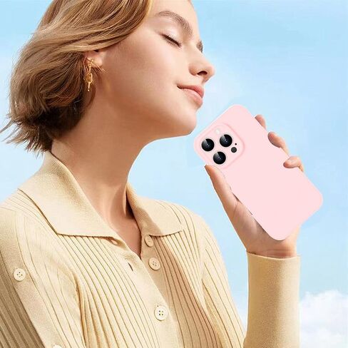 متوافق مع حافظة iPhone 13 Pro Max مقاس 6.7 بوصات، عدسة كاميرا جديدة مطورة مقاومة للصدمات من الدرجة العسكرية توفر حماية كاملة للجسم للرجال والنساء (وردي فاتح) in Saudi Arabia