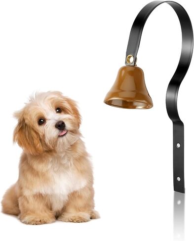 Dog Bells for Training, Fixed Metal Dog Bells for Door Potty Training, Manual Assemble Wall Mounted Dog Door Bell, Bell for Dogs to Ring to go Outside, Vintage Doorbell for Housetraining (Black) in Saudi Arabia
