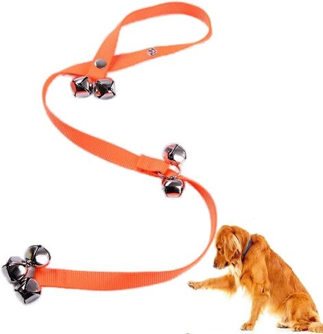 Weimostar Black Dog Bells to Go Outside, Adjustable Hanging Dog Door Bell, Puppy Training Bell for Dog to Ring to Go Potty, Dog Doorbell with 7 Extra Loud Bells for XS Small Medium Large Dog in Saudi Arabia