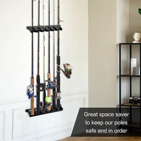 2 Pairs Fishing Rod Holders Vertical Rod Rack, Fishing Pole Holders for Garage, Wall, Ceiling Rod Stand in Saudi Arabia