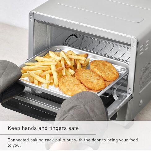 Panasonic FlashXpress Toaster Oven with Double Infrared Heating, 6 Auto Cook Options and Dial Temperature Control, 4-Slice Small Toaster Oven, 1300 Watts, PFAS-free - NB-G200P (Stainless Steel) in Saudi Arabia