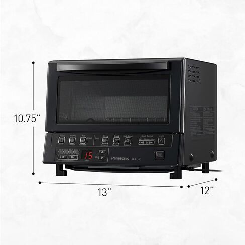 Panasonic FlashXpress Toaster Oven with Double Infrared Heating, 6 Auto Cook Options and Dial Temperature Control, 4-Slice Small Toaster Oven, 1300 Watts, PFAS-free - NB-G200P (Stainless Steel) in Saudi Arabia