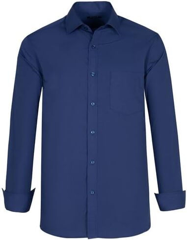 Regular Sizes and Big&Tall All Available Dress Shirts for Men Button Down Shirts Long Sleeve Shirt for Men from Size S to 6XL in Saudi Arabia