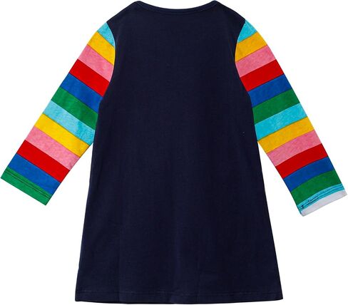 Girls Long Sleeve Dresses Toddler Fall Clothes Cotton Casual School Outfits for Kids 2-8 Years in Saudi Arabia