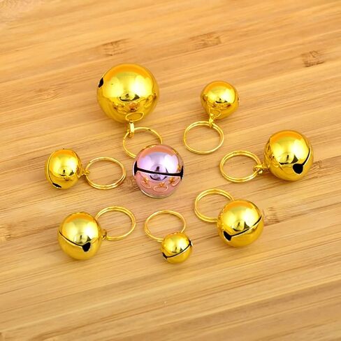 20 Pcs Cat Dog Collar Bells Training Bells Pet Pendant Charms Jingle Bells with Keyrings for Puppy Kitten Silver in Saudi Arabia