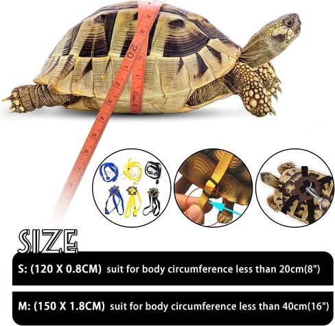 Pet Tortoise Turtle Leather Harness Small Pet Turtle Leash and Harness Pet Tortoise Leash Suitable for Tortoise Supplies Adjustable Control Leash (M,Blue) in Saudi Arabia