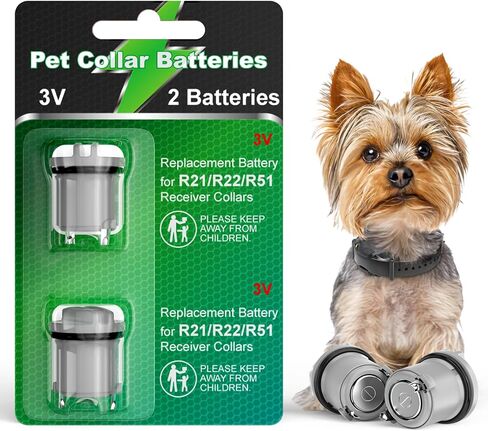 Dog Collar Batteries for R21 R22 R51 and Microlite Collar Battery,2 Packs Lasting Replacement Pet Batteries, High Capacity Compatible with Invisible Fence Receiver Collar 3V Batteries-Gray in Saudi Arabia