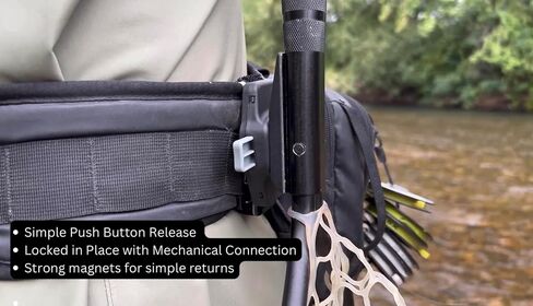 Broder Net Clip - The Ultimate Net Holder for Fly Fishing, Black in Saudi Arabia