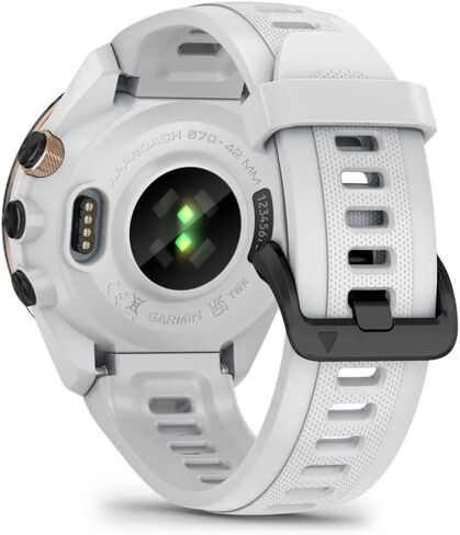 Garmin Approach S70 42MM White- GPS Golf Smartwatch for Men, Lightweight Touchscreen AMOLED Display and Preloaded Courses Bundle with Wireless Ear Buds & More in Saudi Arabia