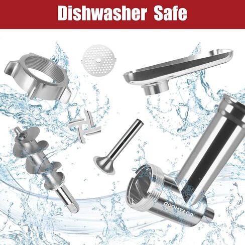 Stainless Steel Food Grinder Attachment Fit for KitchenAid Stand Mixers, Food Grinder Compatible with Meat Grinder Attachment, Dishwasher Safe, Meat Grinder, Sausage Stuffer in Saudi Arabia