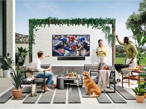 Samsung 55-Inch Class Neo QLED 4K The Terrace Partial Sun, Quantum HDR+, Dolby Atmos, Wide Viewing Angle, Weather Resistant, Anti-Glare Outdoor Smart TV w/Alexa Built-in, (QN55LST7DAFXZA, 2024 Model) in Saudi Arabia